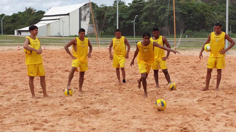 Campeonato Brasileiro de Clubes de Beach Soccer 2017 - Santos - Brasil -  06/01/2017 - 2º dia dos jogos, Sampaio Correa x Sport Recife - Foto:  Marcello Zambrana/AGIF (via AP Stock Photo - Alamy