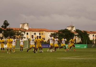 Sampaio Corrêa encerrou a preparação em São Luís (Foto: Larissa Moraes)